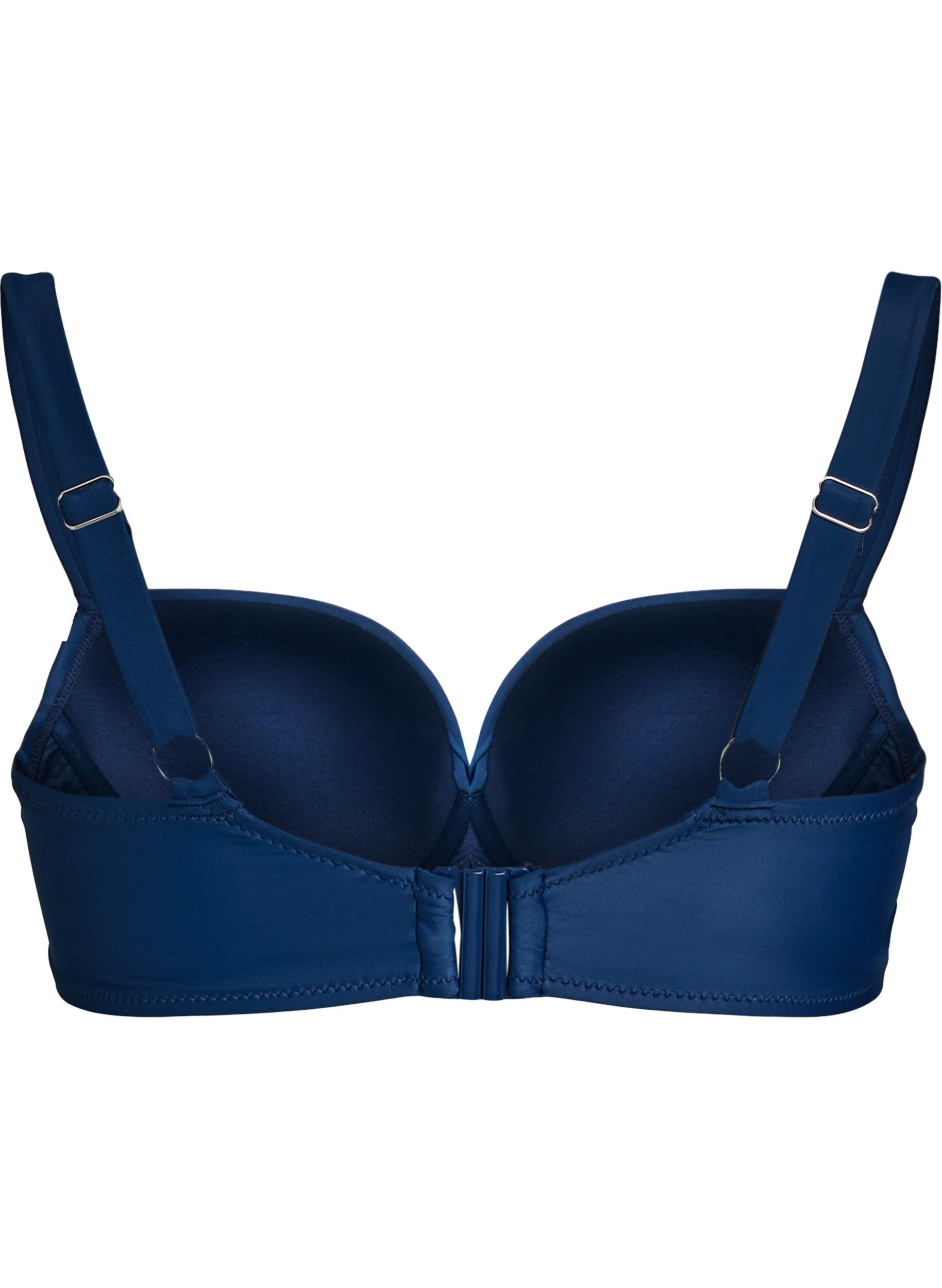 ZizziG&oacute;ra od bikini z fiszbinami i drapowaniem, Niebieskie, Packshot image number 1