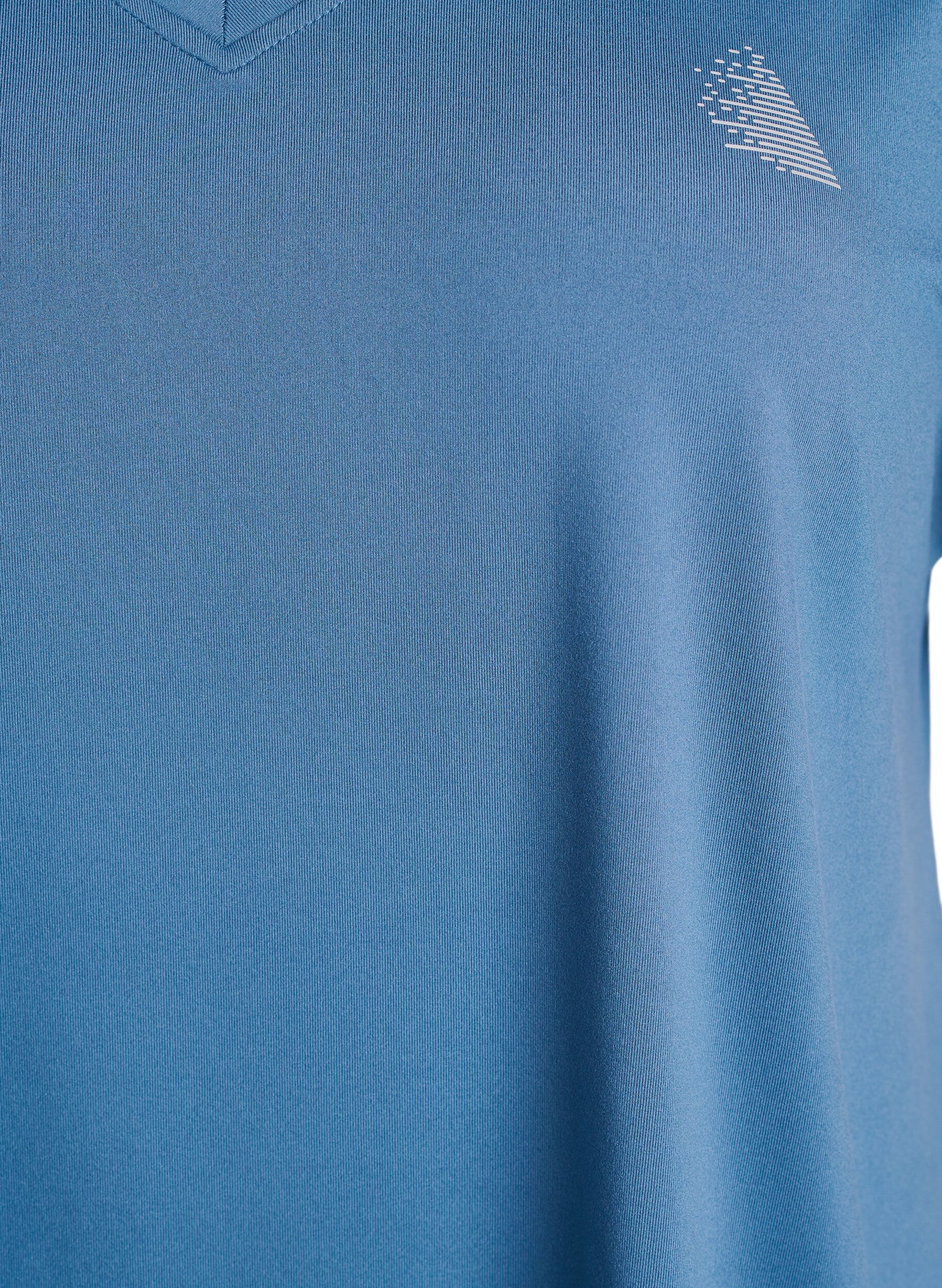 ZizziKoszulka treningowa z kr&oacute;tkim rekawem i dekoltem w szpic, Niebieskie, Packshot image number 2