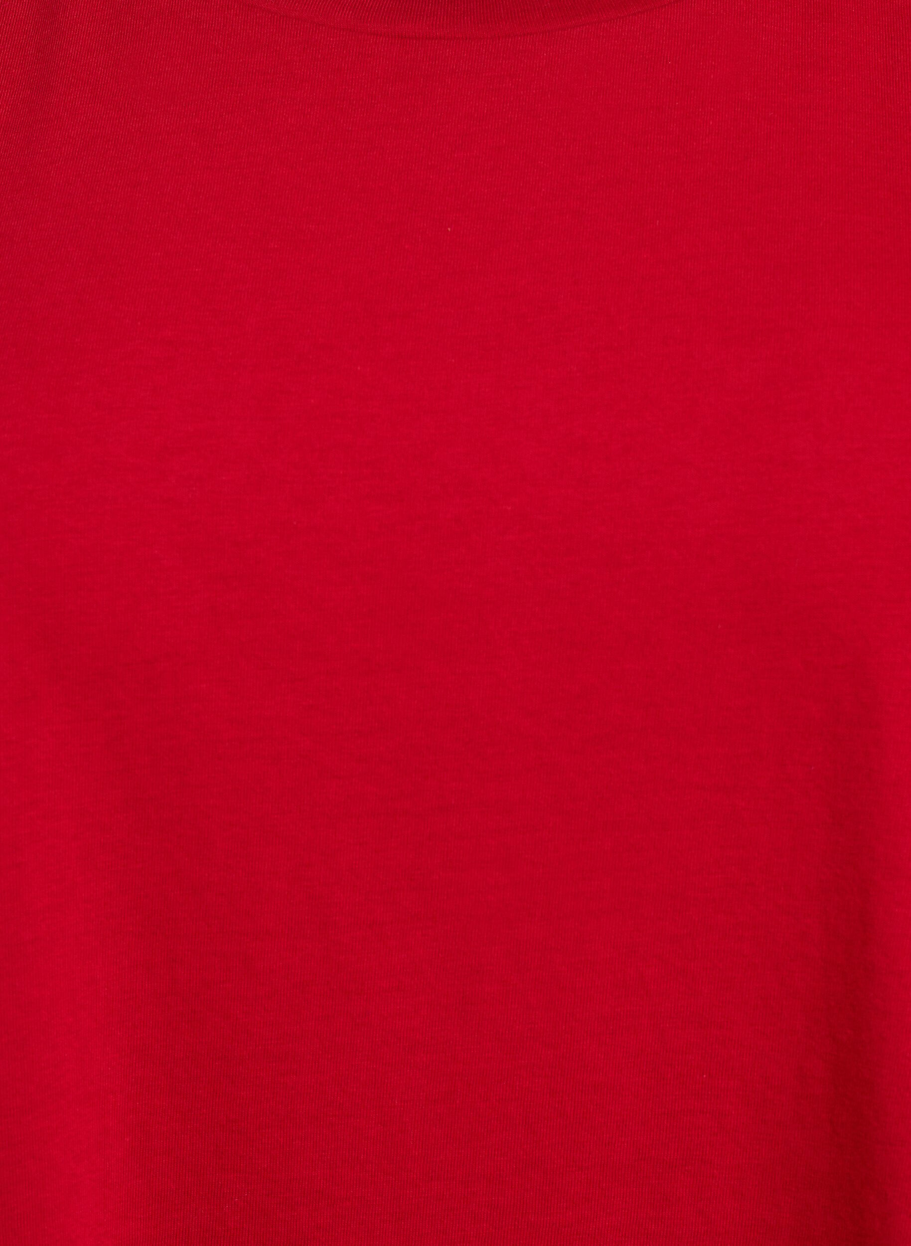 ZizziT-shirt z kr&oacute;tkim rekawem z mieszanki bawelny, Czerwony, Packshot image number 2