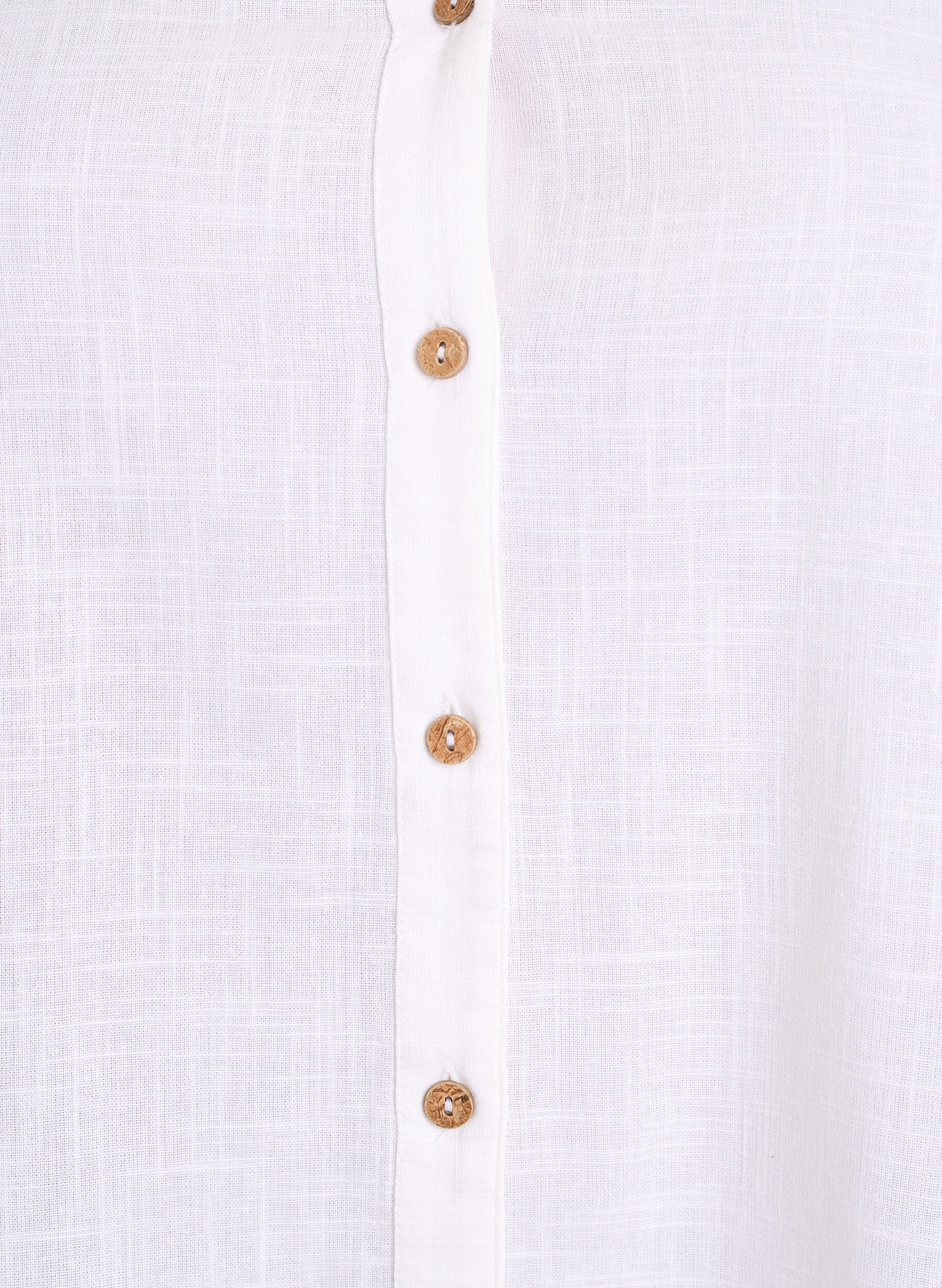 Zizzi Bluzka z bawelny z dekoltem w ksztalcie litery V, Biały, Packshot image number 2