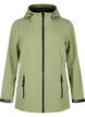 Krótka kurtka softshell z kieszeniami, Oil Green, Packshot image number 0