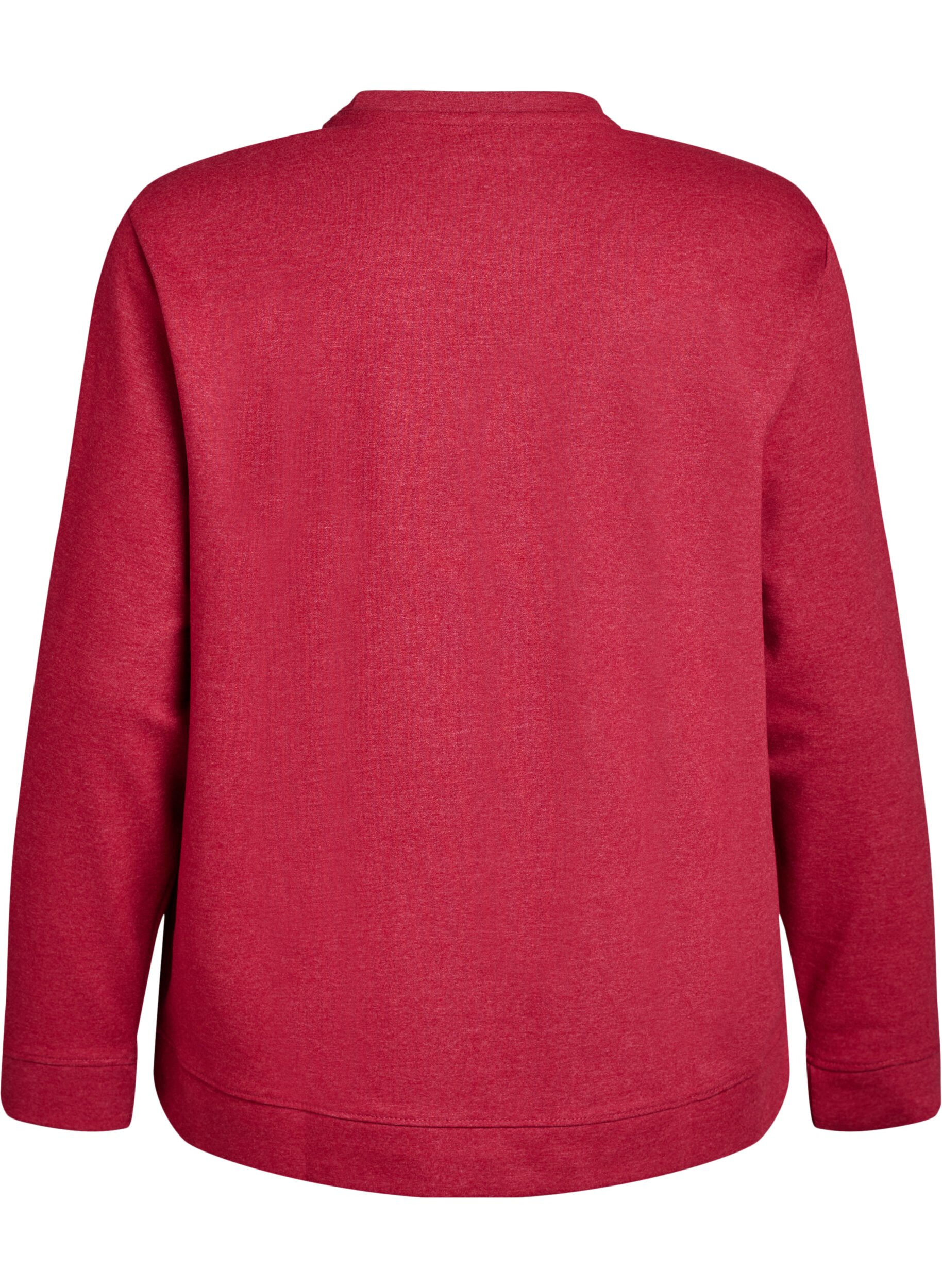 ZizziBluza z okraglym dekoltem, Czerwony, Packshot image number 1