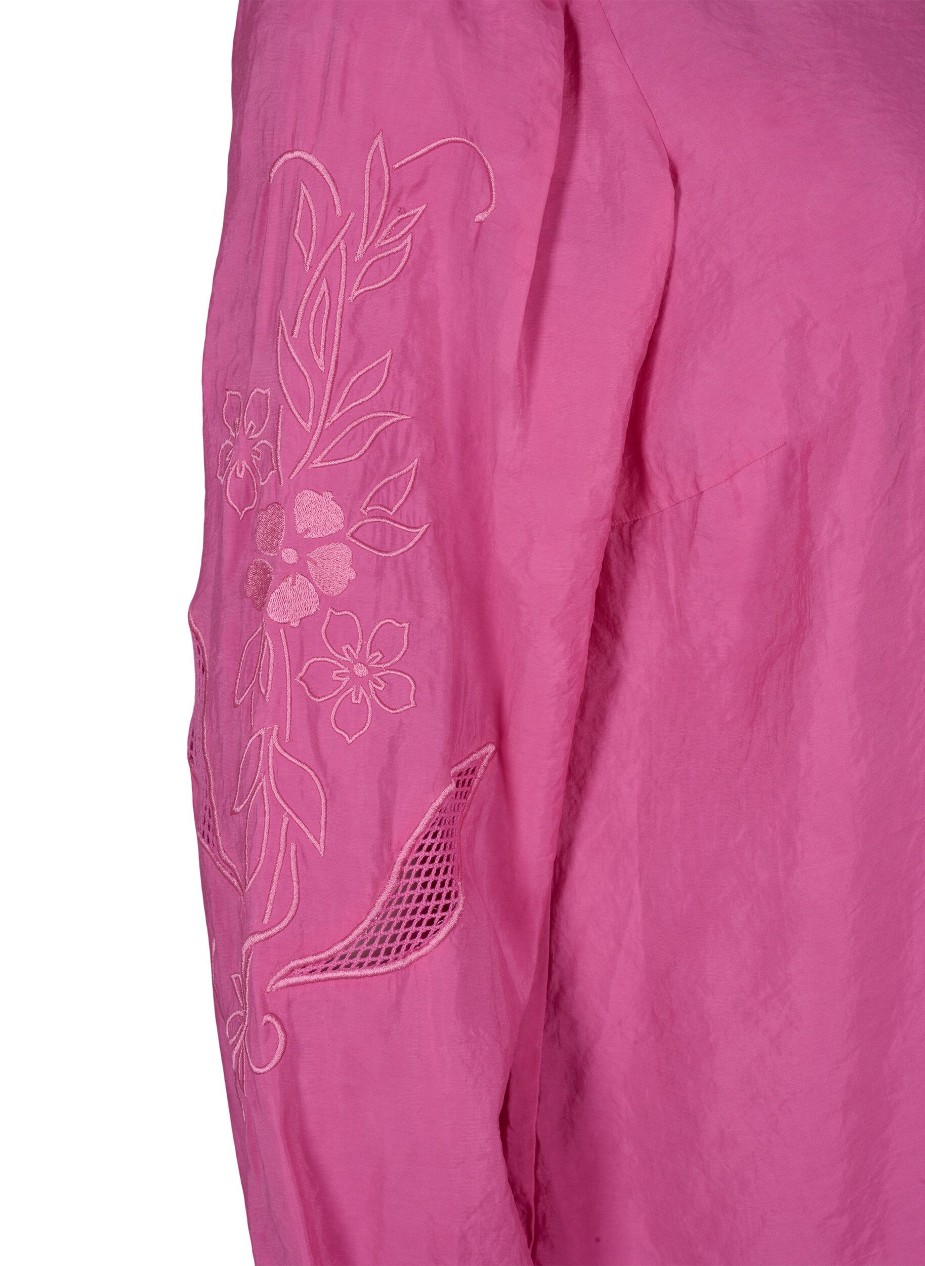 Zizzi Bluzka z modalu TENCEL&trade; z haftowanymi detalami, Phlox Pink, Packshot image number 3