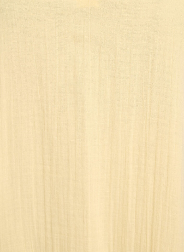 Kr&oacute;tka sukienka o linii A z bawelnianego muslinu, Ż&oacute;łty, Packshot image number 2