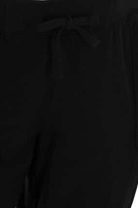 Bawelniane spodnie capri, Black, Packshot image number 3