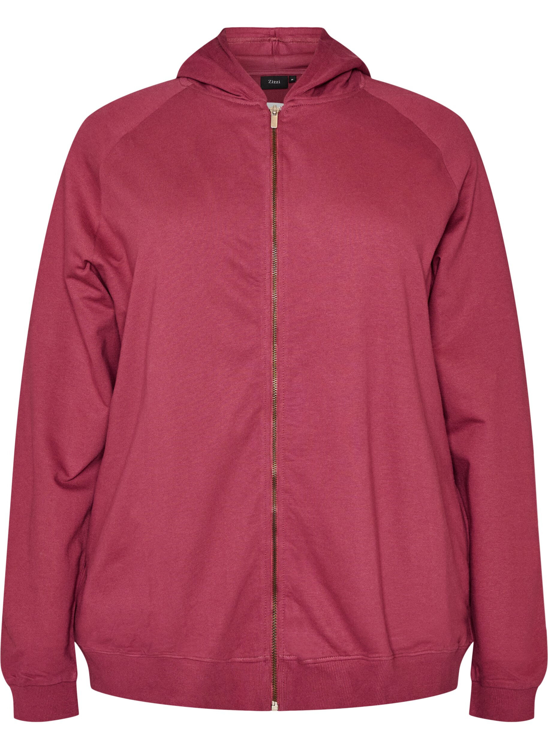 ZizziBluza z kapturem z nadrukiem na plecach, Czerwony, Packshot image number 0