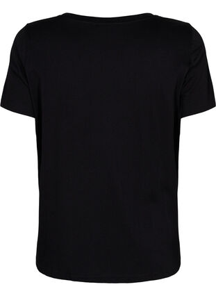 Sportowa koszulka z nadrukiem, Black w. Purple A, Packshot image number 1