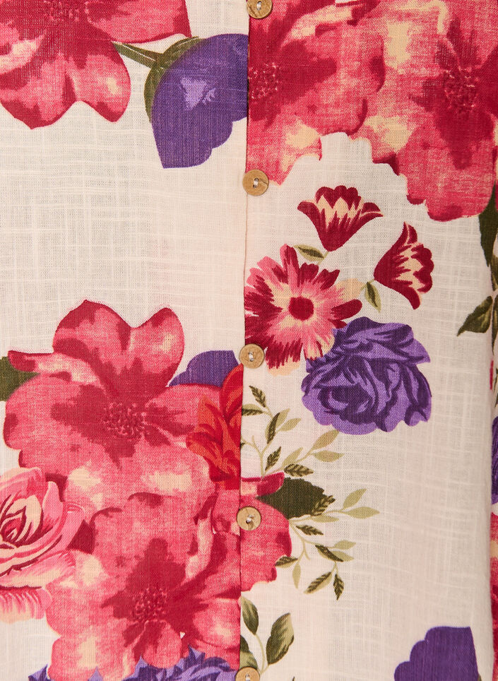 Koszula bawelniana z kr&oacute;tkim rekawem i dekoltem w ksztalcie litery V, Czerwony, Packshot image number 2