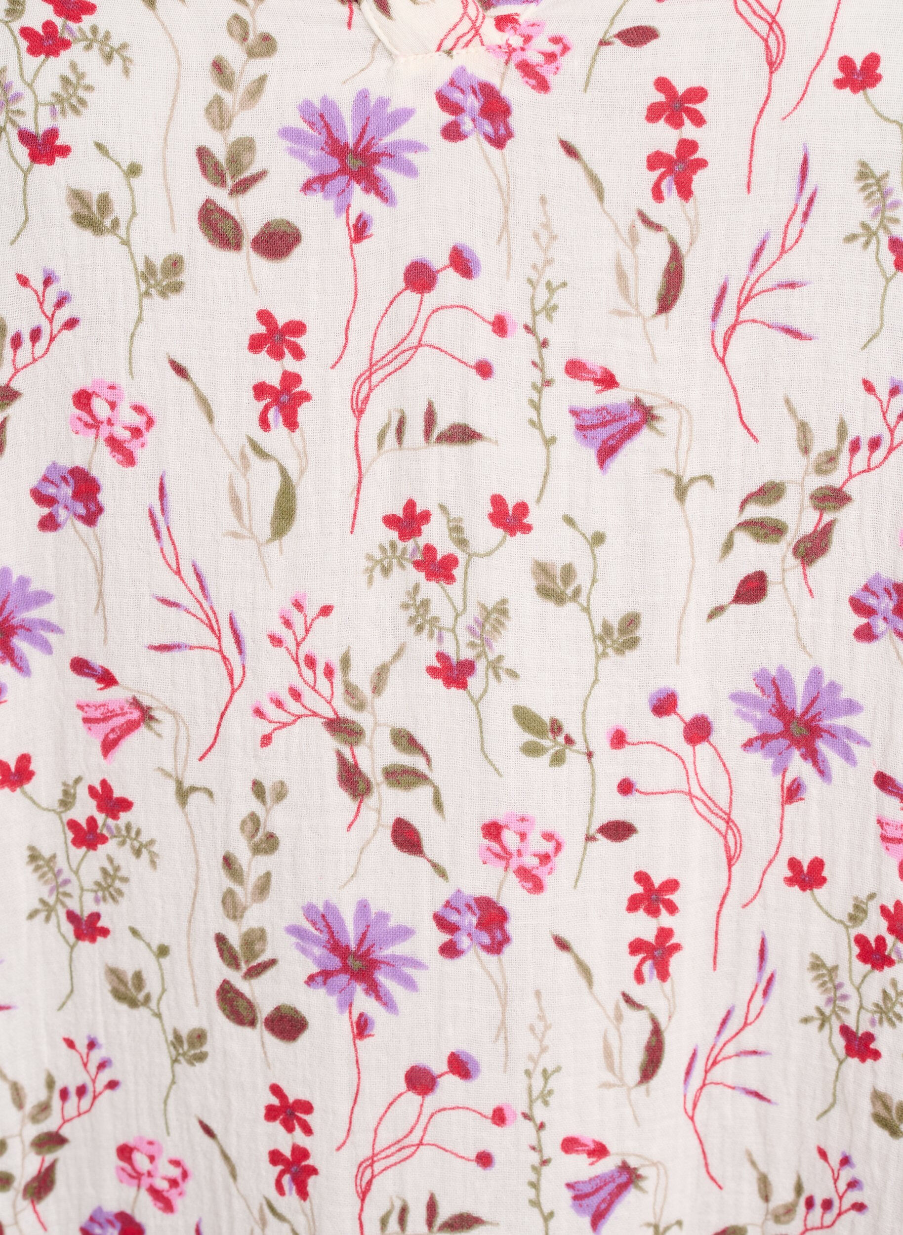 ZizziKr&oacute;tka sukienka o linii A z bawelnianego muslinu, Beżowy, Packshot image number 2