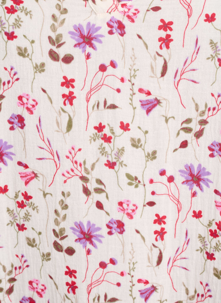 Kr&oacute;tka sukienka o linii A z bawelnianego muslinu, Beżowy, Packshot image number 2