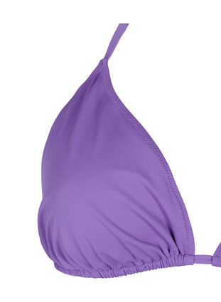 Trójkatna góra od bikini w jednolitym kolorze, Royal Lilac, Packshot image number 2