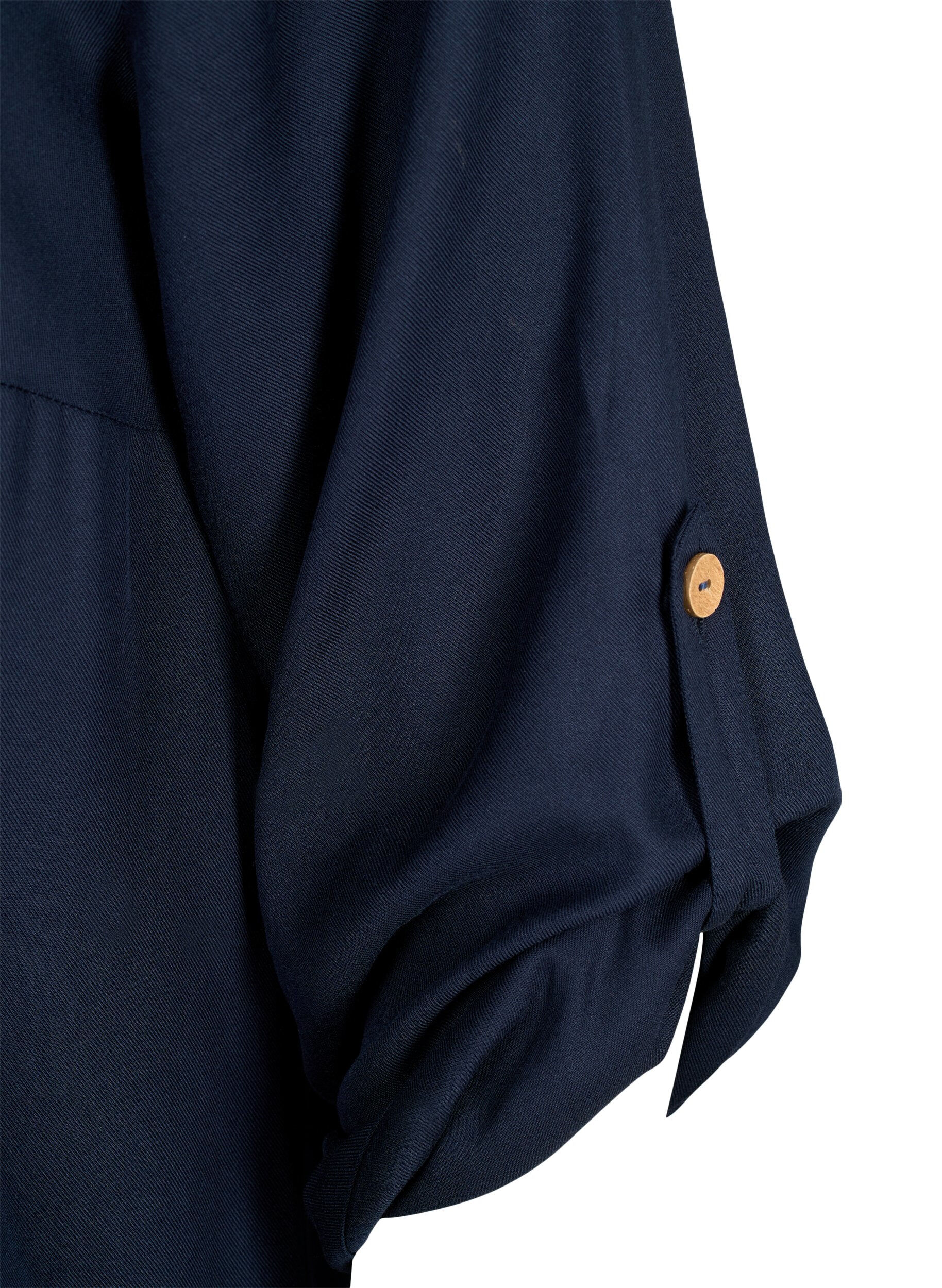 ZizziWiskozowa tunika z kapturem, Navy Blazer, Packshot image number 3