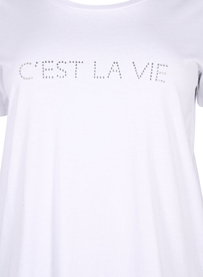 Koszulka z krysztalkami, B.White W.Rhinestone, Packshot image number 2