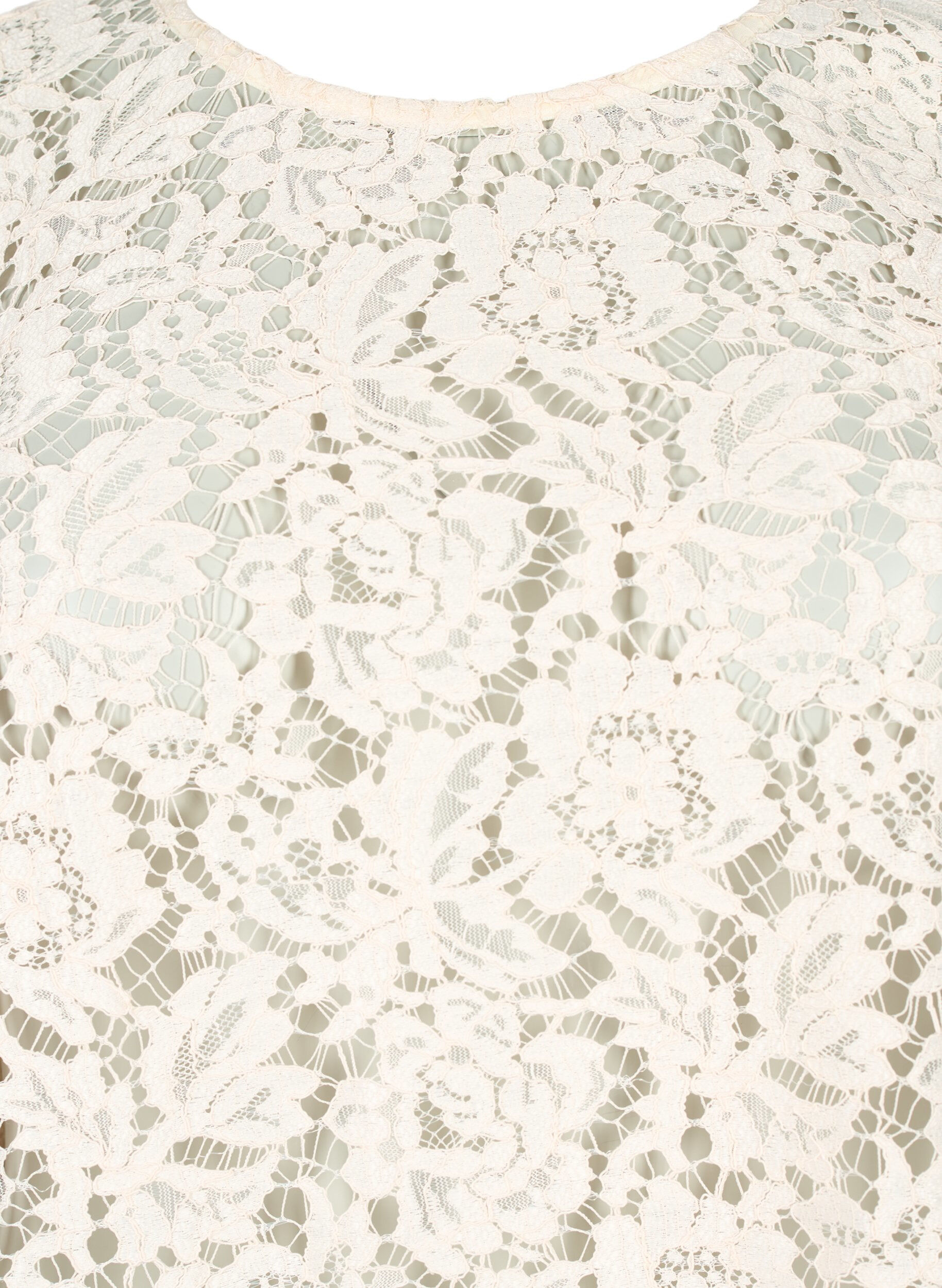 Zizzi Flash - Koronkowa bluzka z dlugim rekawem, Birch, Packshot image number 2