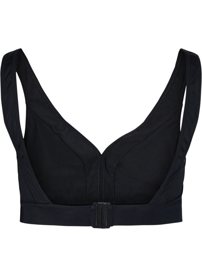 V-neck bikini top, Black, Packshot image number 1