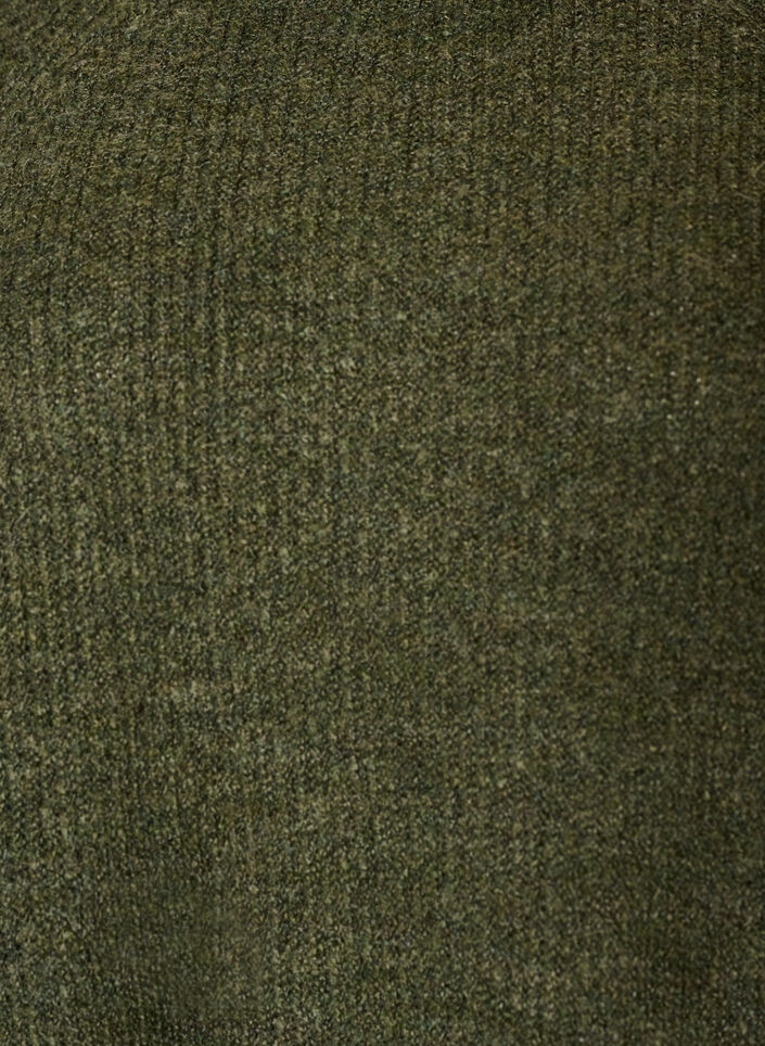 Prazkowany sweter z rekawami 3/4, Zielony, Packshot image number 2