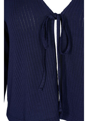 Prazkowany kardigan wiazany sznurkiem, Navy Blazer, Packshot image number 2
