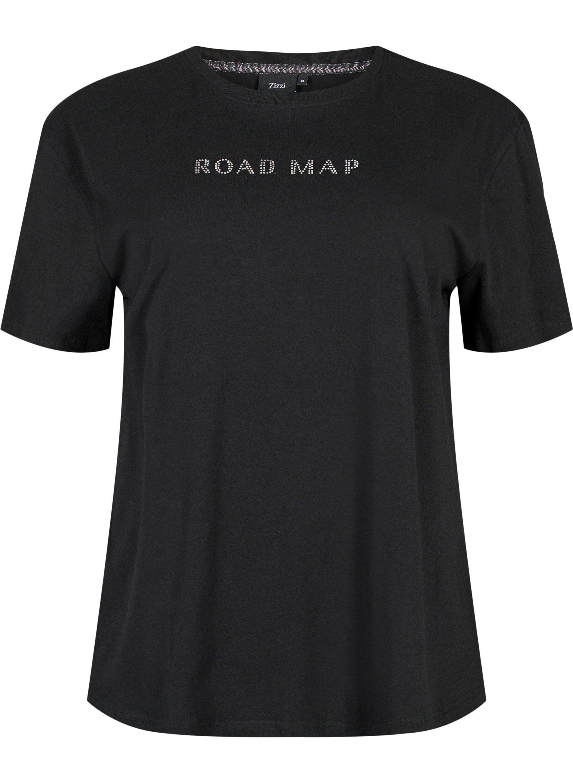 Zizzi T-shirt z bawelny organicznej, Black, Packshot image number 0