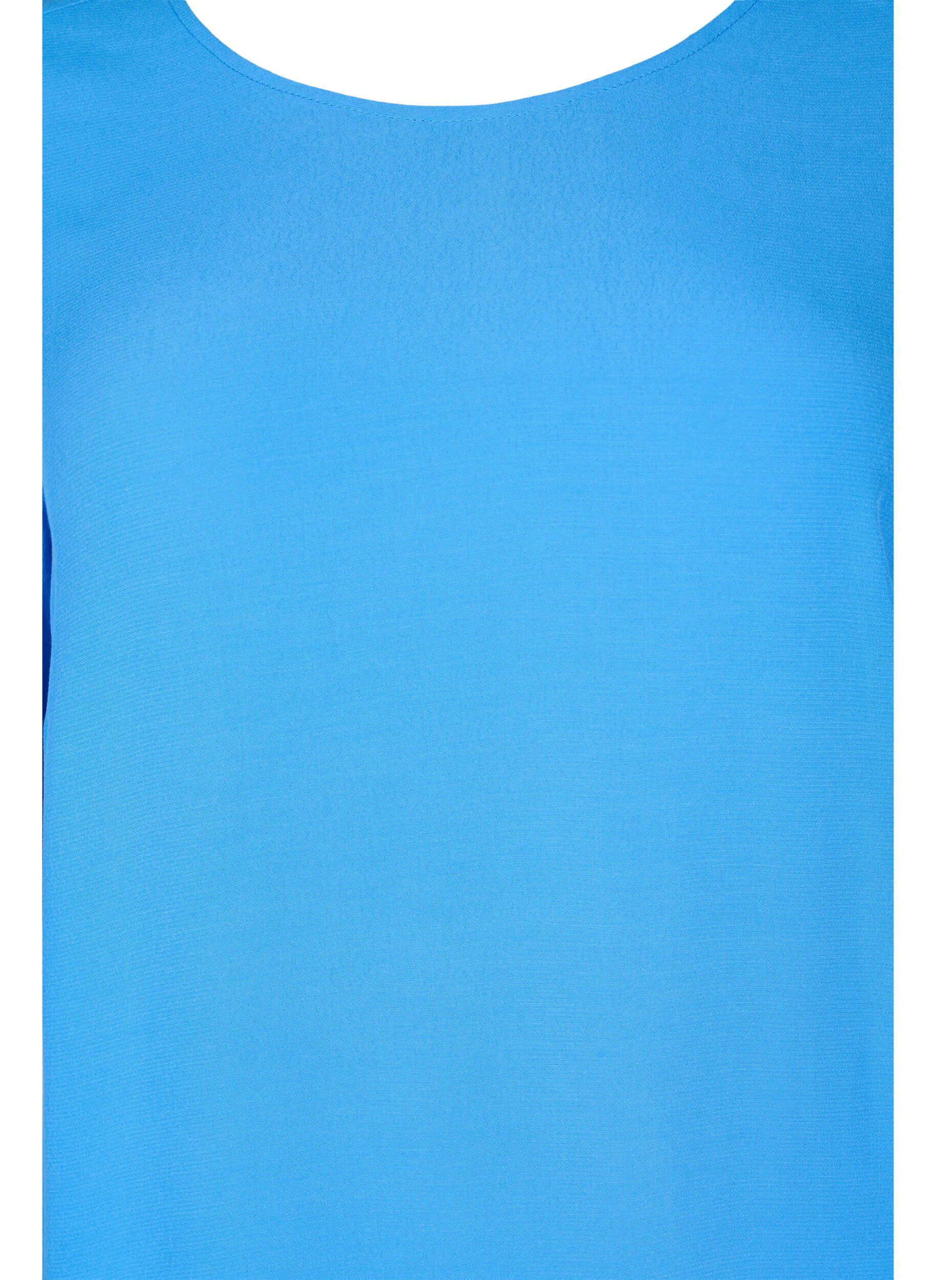 Zizzi Viscose dress with back detail, Regatta, Packshot image number 2