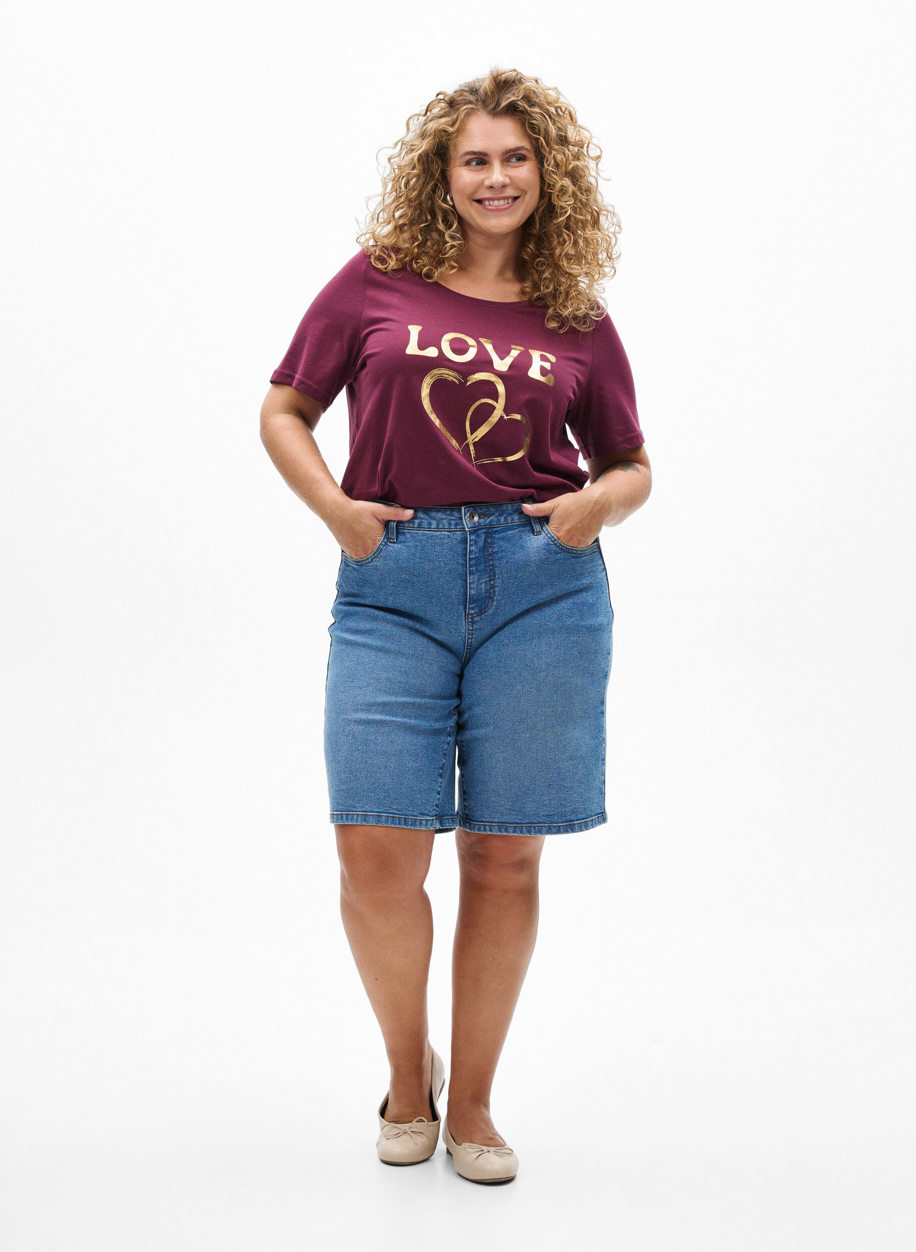 Zizzi Koszulka z nadrukiem, Czerwony, Model image number 1