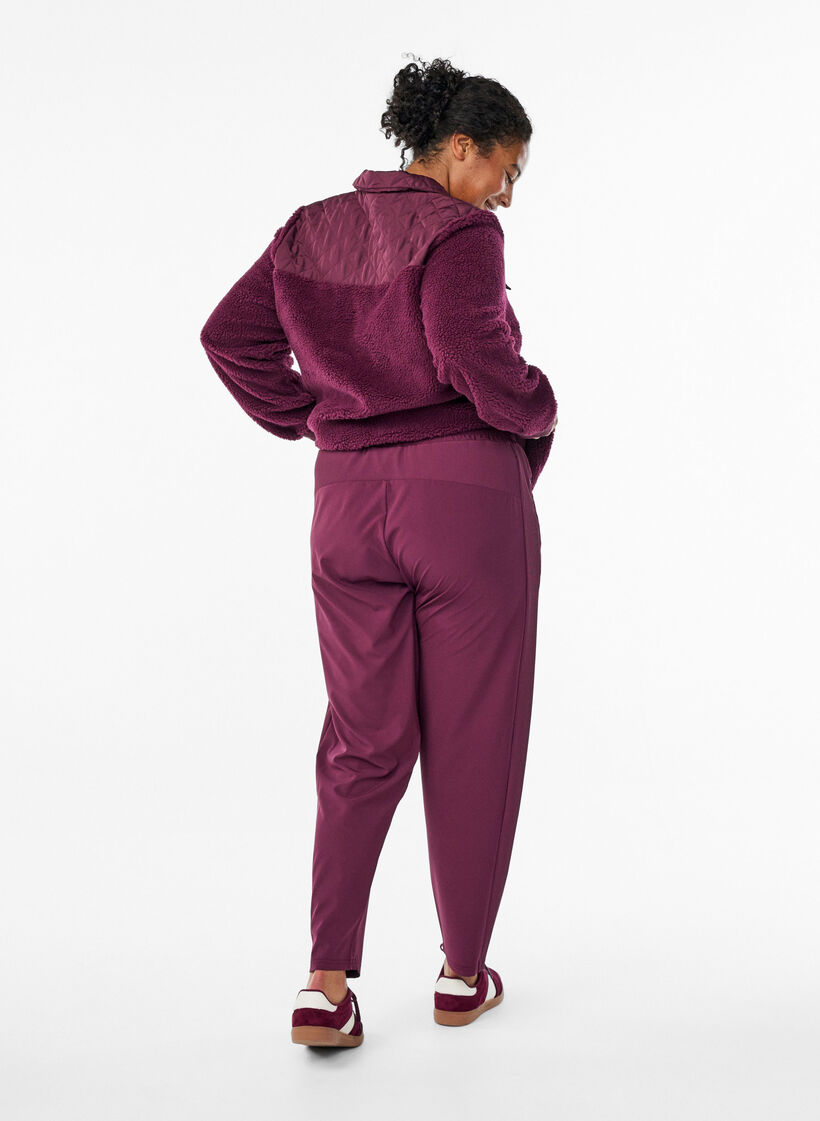 Lekkie spodnie treningowe z kieszeniami, Czerwony, Model image number 1