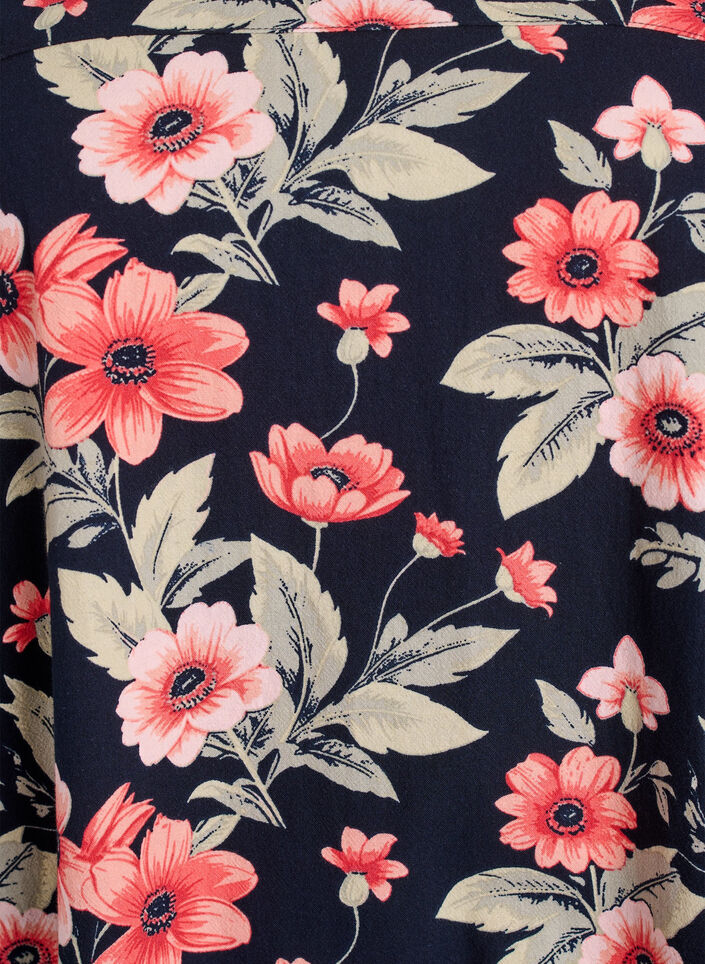 Bawelniana sukienka z kr&oacute;tkim rekawem i nadrukiem, Niebieskie, Packshot image number 2