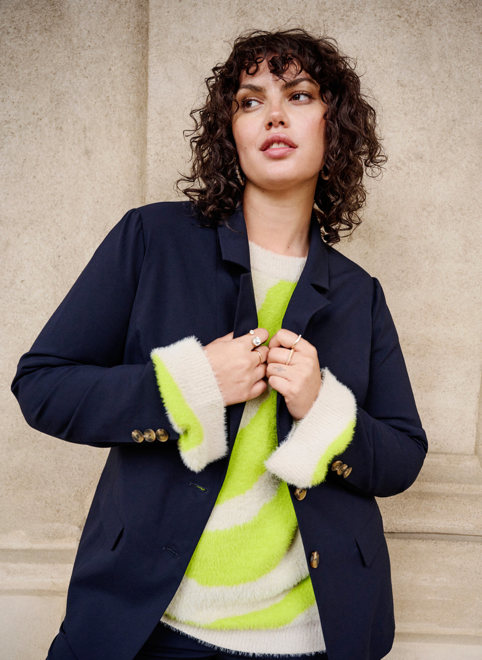 Zizzi Klasyczny blezer zapinany na guziki, Night Sky, Image image number 0