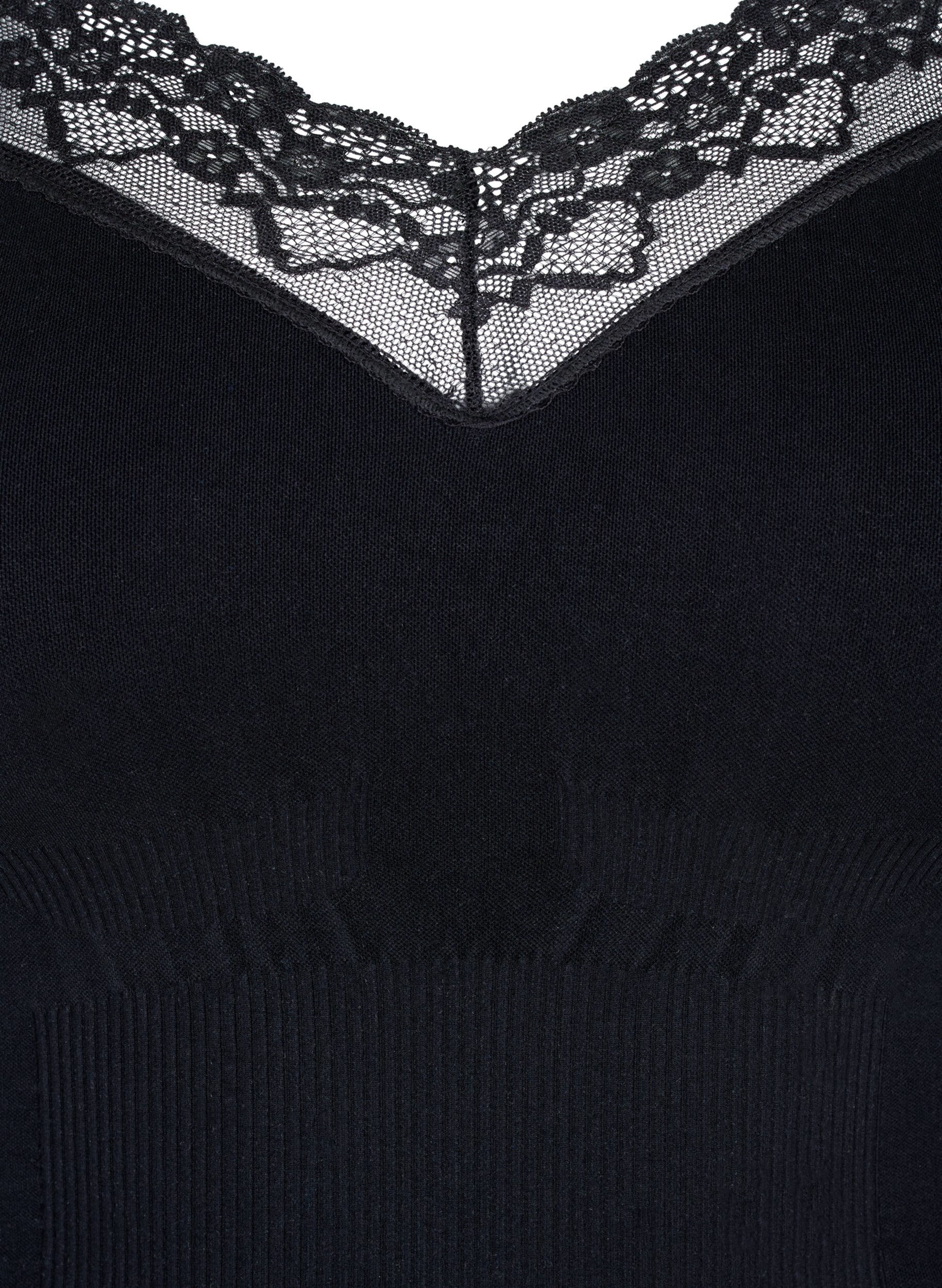 Zizzi  Koronkowe body modelujace, Czarne, Packshot image number 3