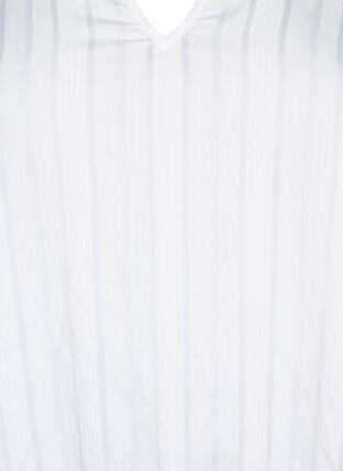 Wiskozowa bluzka z rekawem 3/4 i marszczeniem, Bright White, Packshot image number 2