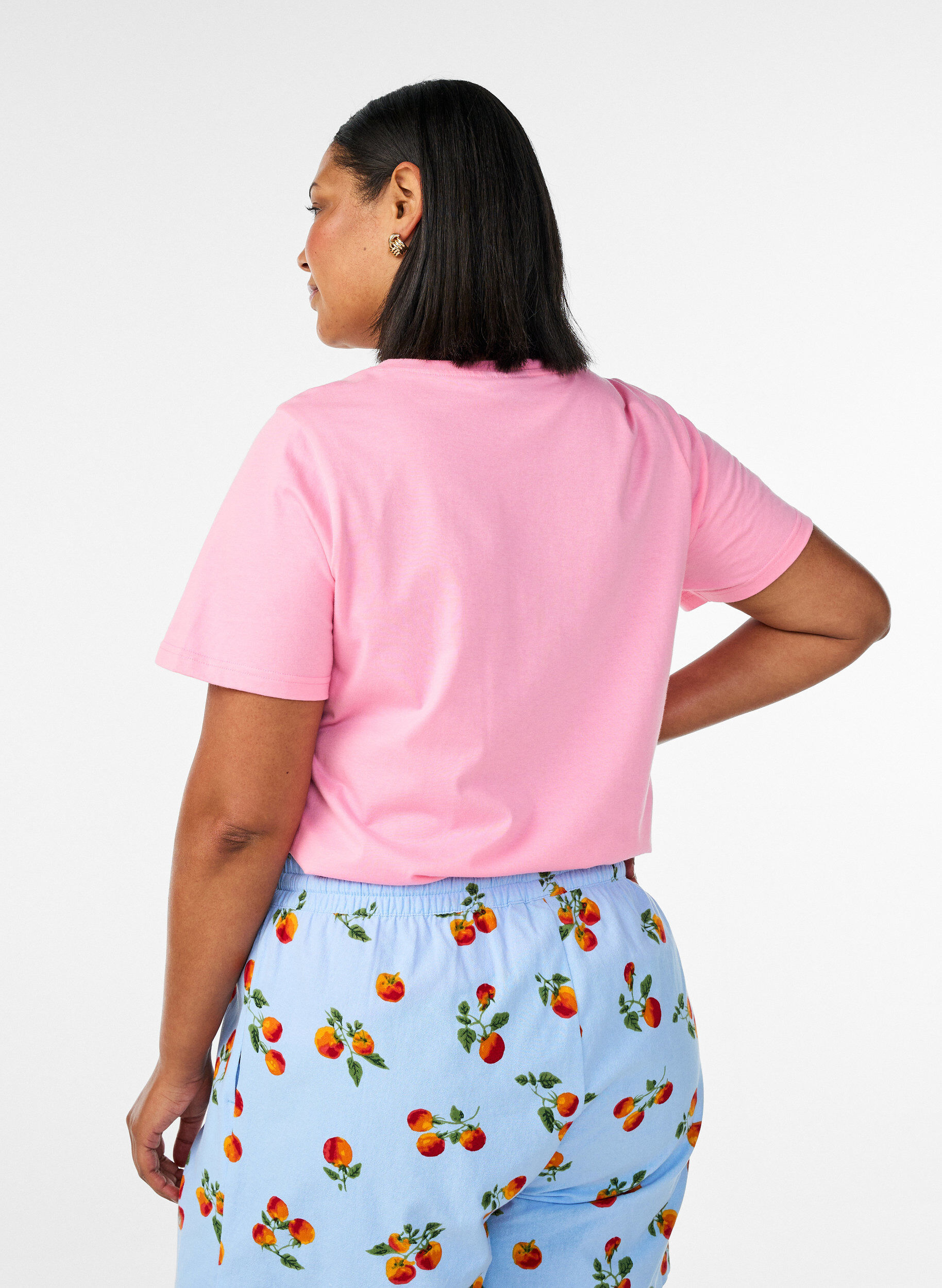 ZizziBawelna organiczna Koszulka z nadrukiem pomidora, R&oacute;żowy, Model image number 2