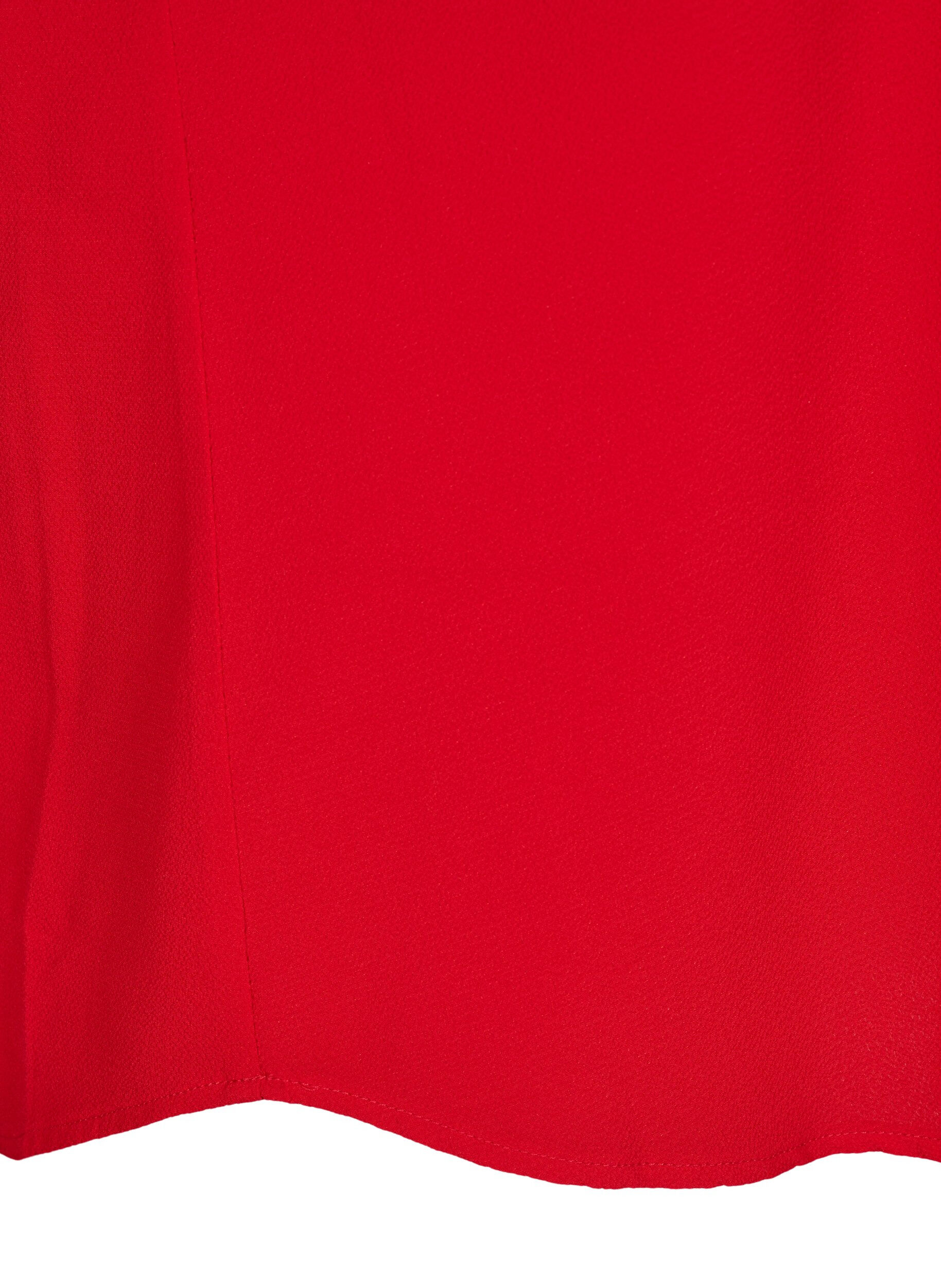 ZizziBluzka z kr&oacute;tkim rekawem i okraglym dekoltem, Czerwony, Packshot image number 3