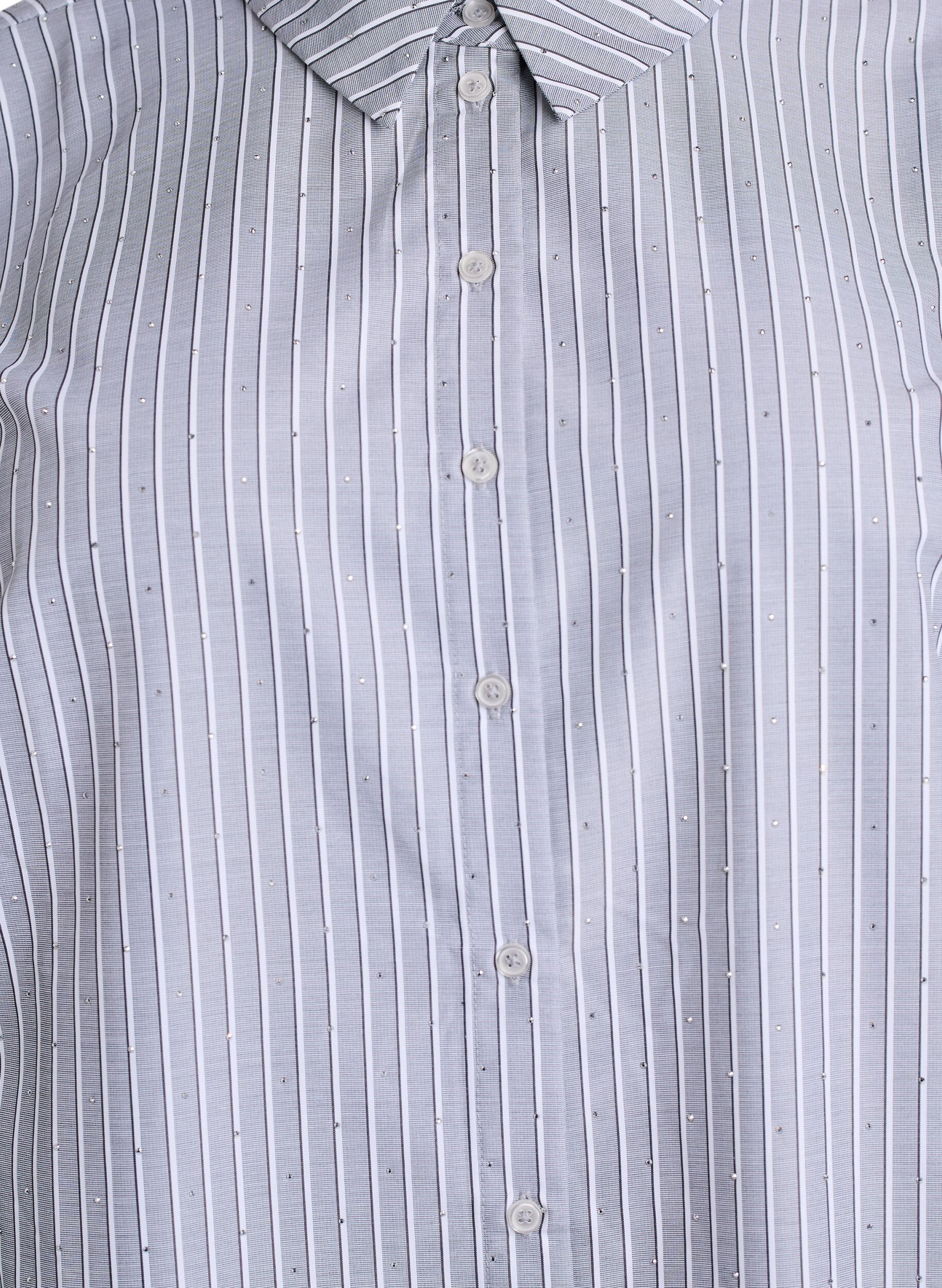 Zizzi Koszula w paski z cwiekami, Czarne, Packshot image number 2