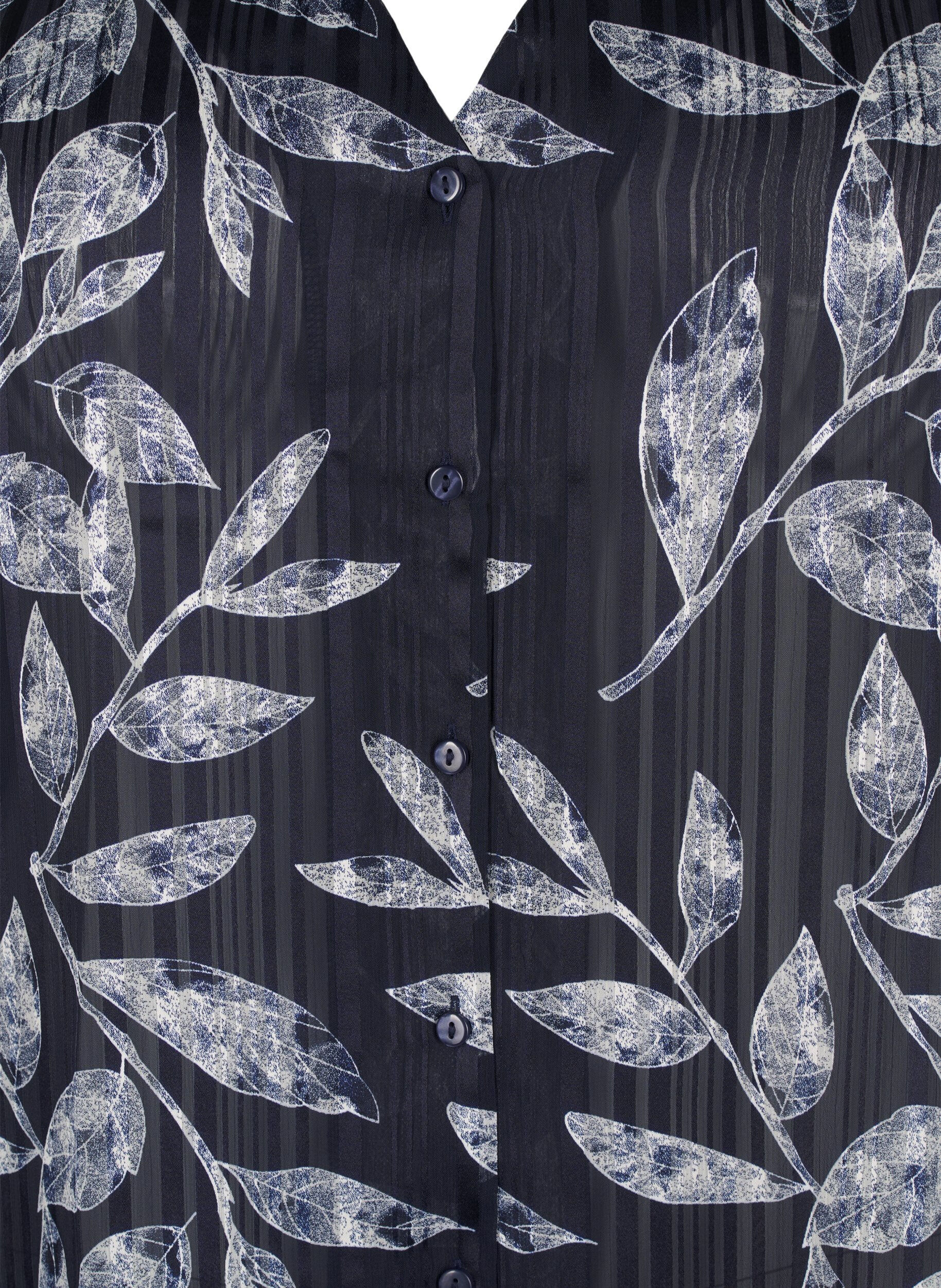 Zizzi Koszula z dlugimi rekawami i guzikami, Niebieskie, Packshot image number 2