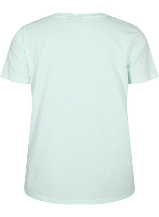 T-shirt z krótkim rekawem i dekoltem w szpic, Honeydew, Packshot image number 1
