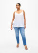 Top na ramiaczkach z wiskozy, Biały, Model image number 1