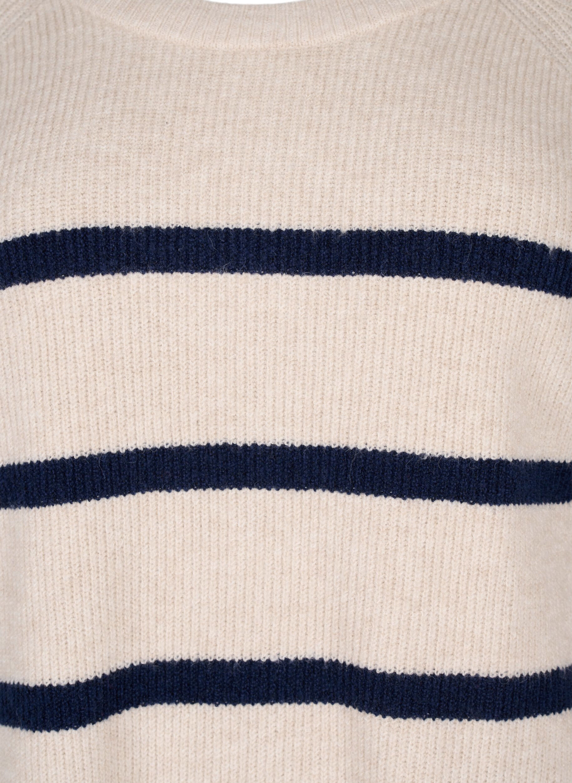 Zizzi Sweter o splocie prazkowanym w paski, P.Stone/Navy.B.Mel., Packshot image number 2