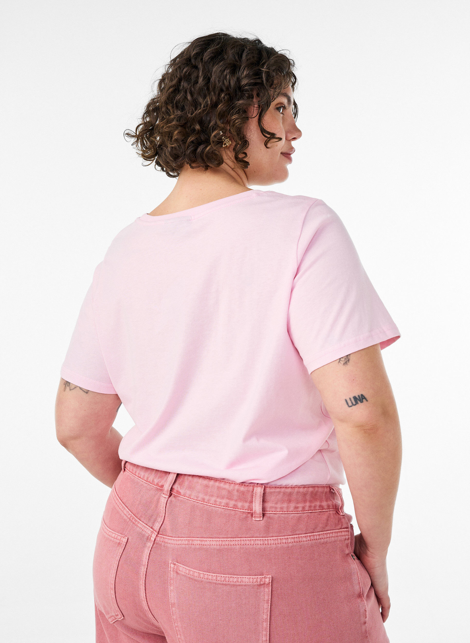 ZizziKoszulka bawelniana z nadrukiem z przodu, R&oacute;żowy, Model image number 2