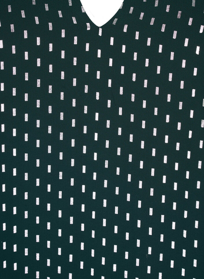 Sukienka z dlugimi rekawami i foliowym nadrukiem, Scarab w. Silver, Packshot image number 2