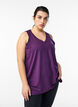 Sportowy top z dekoltem w szpic, Fioletowy, Model image number 0