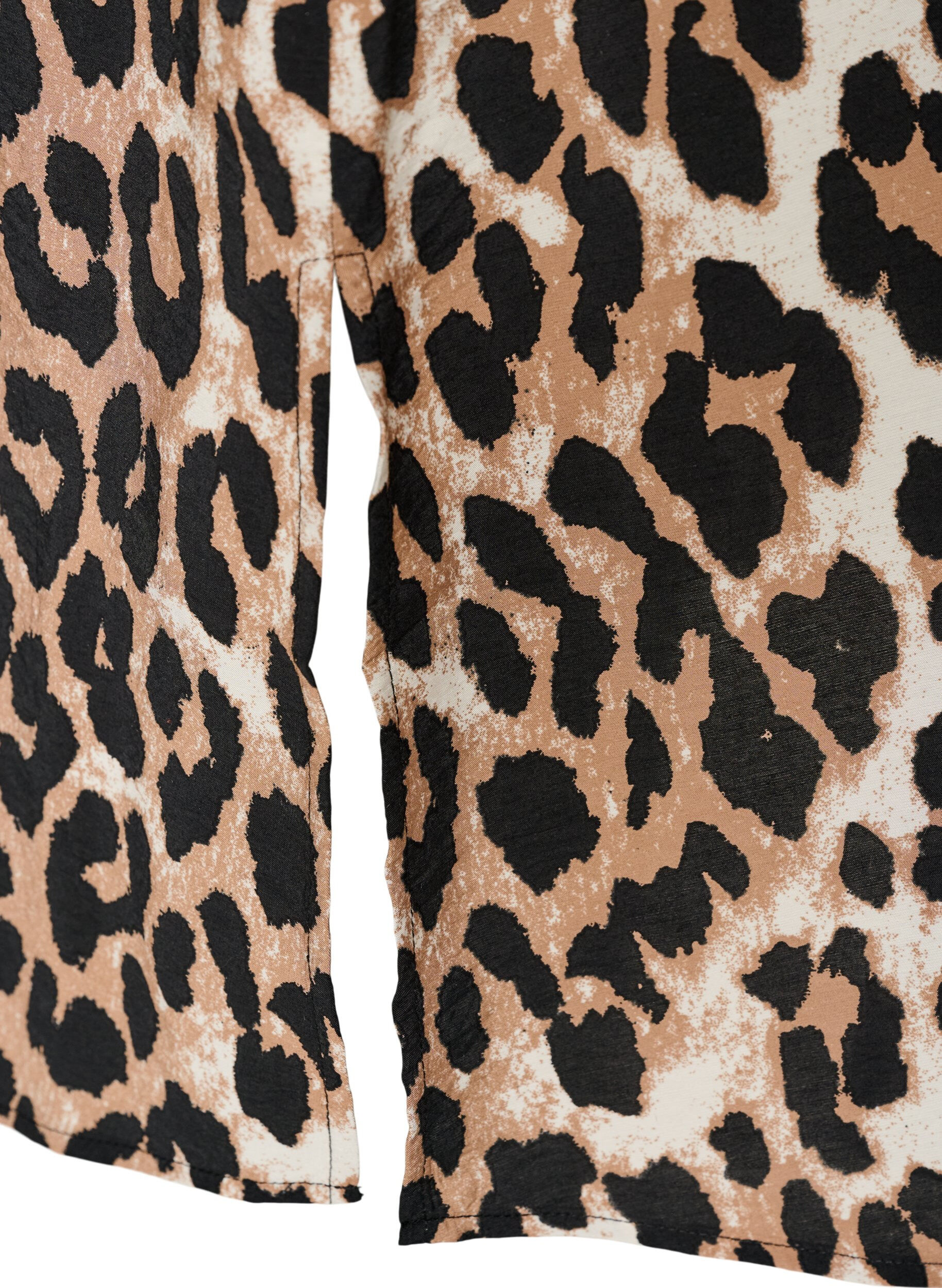 ZizziWiskozowa sukienka z dekoltem w szpic, Brązowy, Packshot image number 3