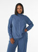 Bluza polarowa z suwakiem i wysokim kolnierzem, Niebieskie, Model image number 0