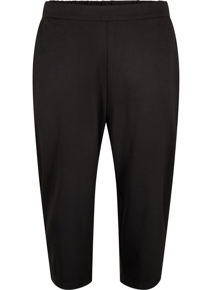 Maddison luzne spodnie 3/4 z kieszeniami, Czarne, Packshot image number 0