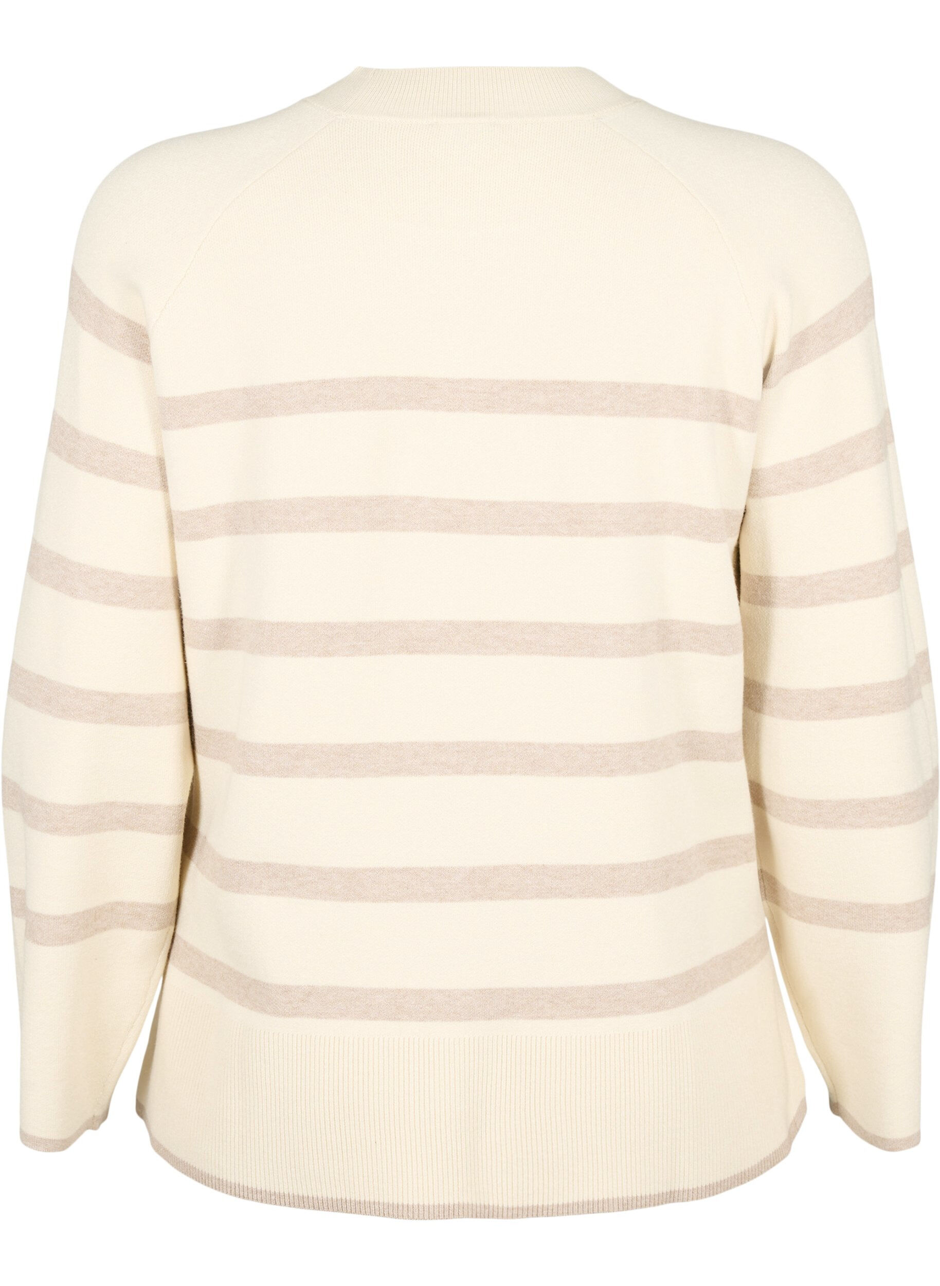 Zizzi Sweter z mieszanki wiskozy z rozcieciem z boku, Birch W/Simply T., Packshot image number 1