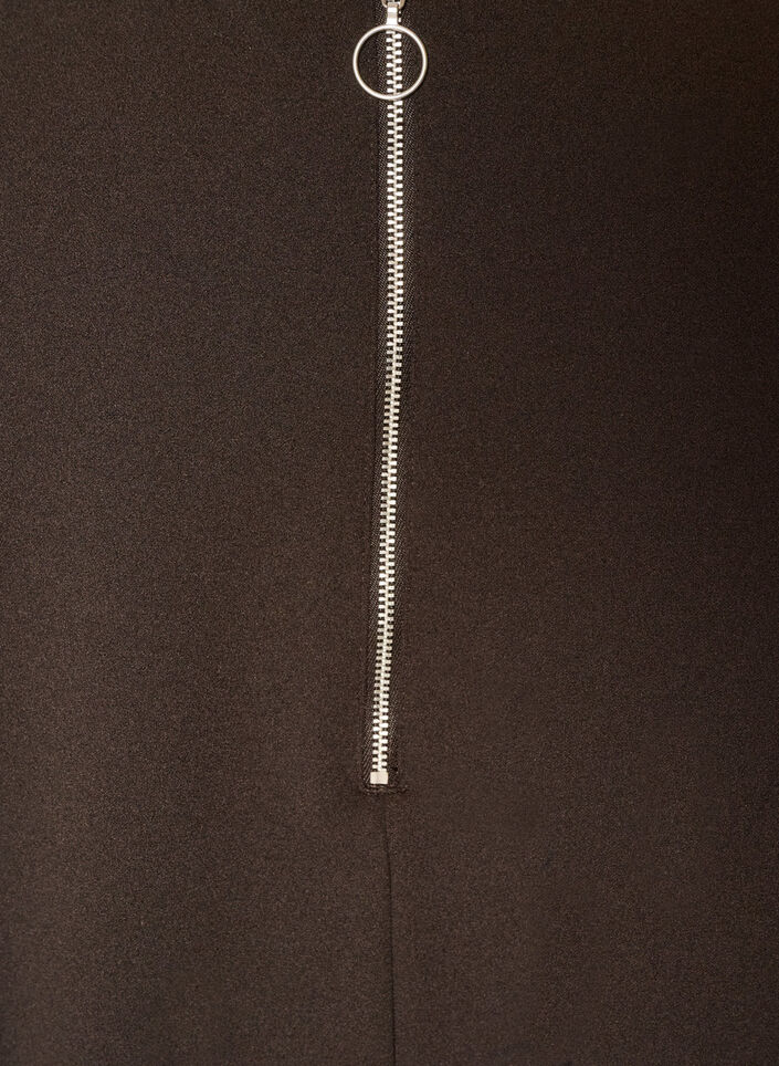 Short dress with an A-line shape and 3/4 sleeves, Brown, Packshot image number 3