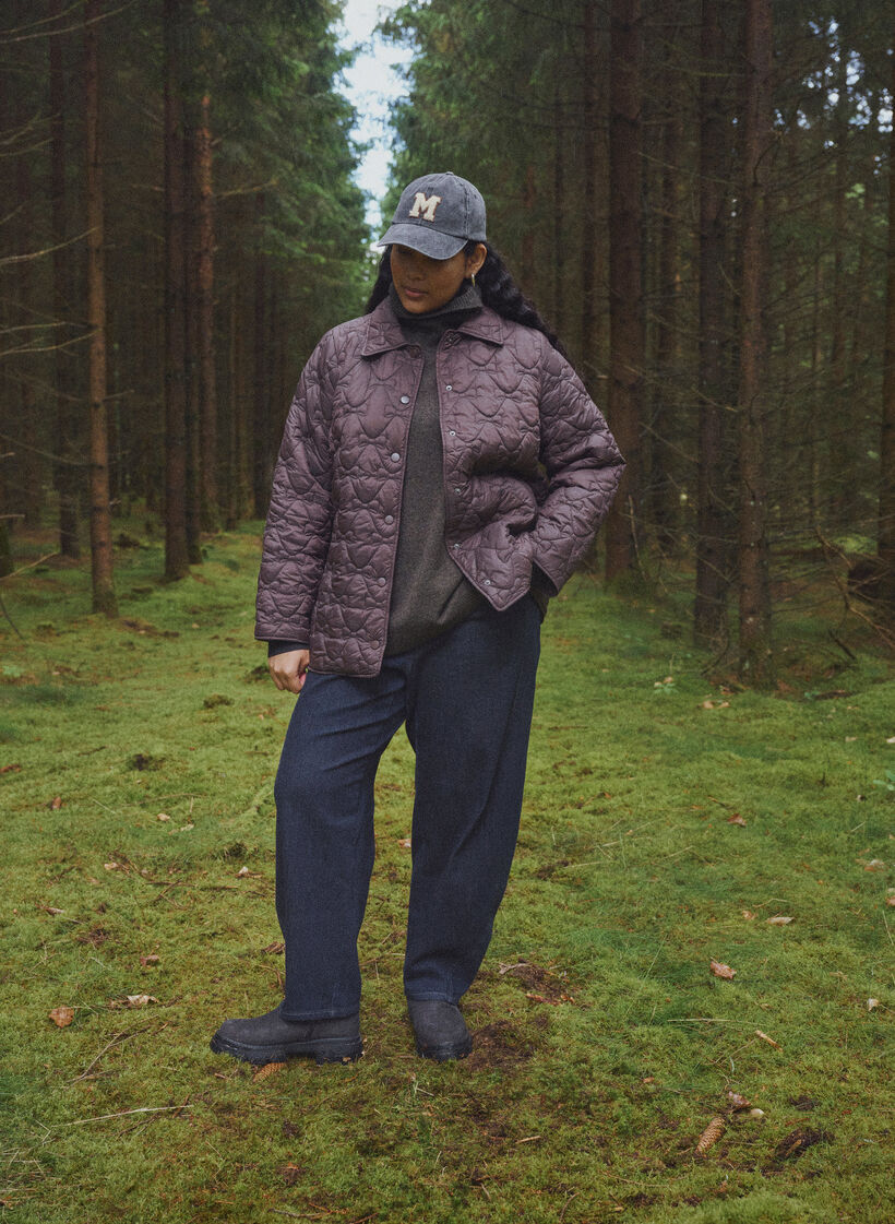 Lekko usztywniona kurtka z ozdobnym pikowaniem, Brązowy, Image image number 0