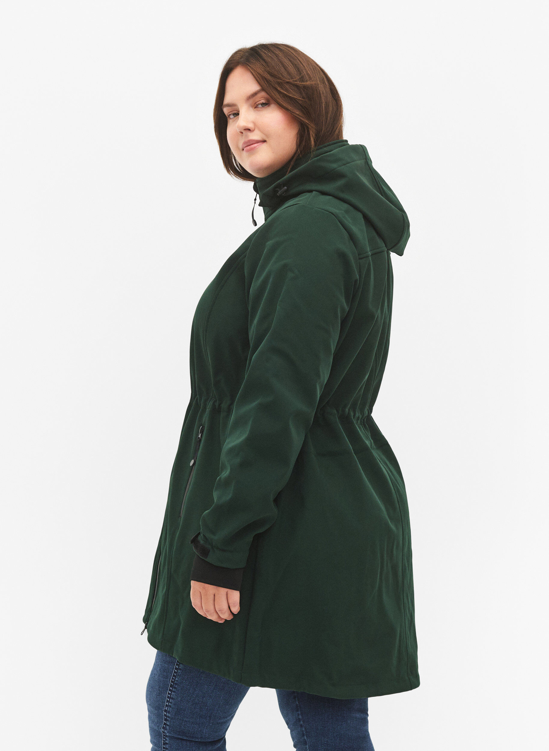 ZizziKurtka softshell z odpinanym kapturem, Zielony, Model image number 2