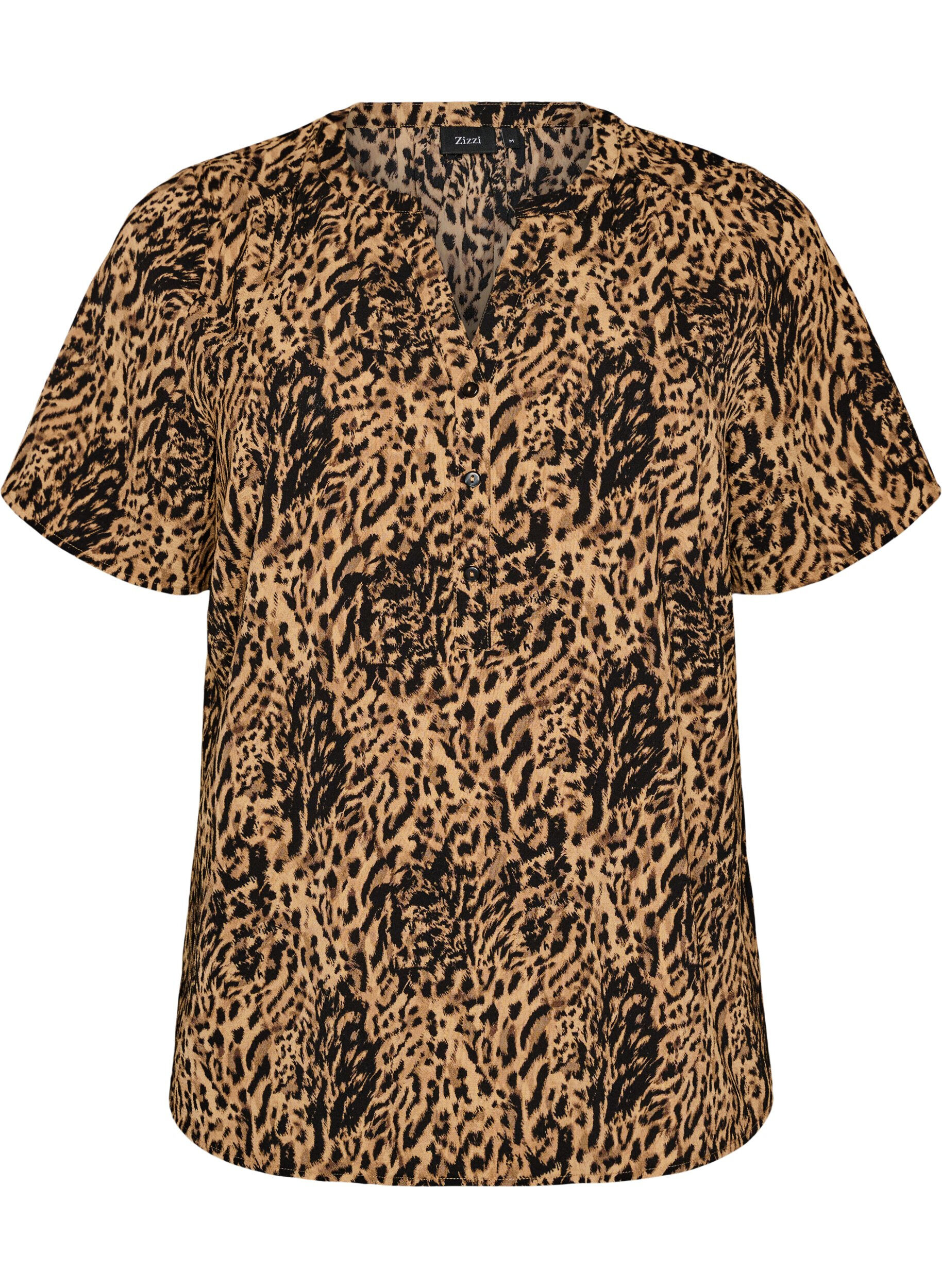 Bluzka z kr&oacute;tkim rekawem i dekoltem w serek