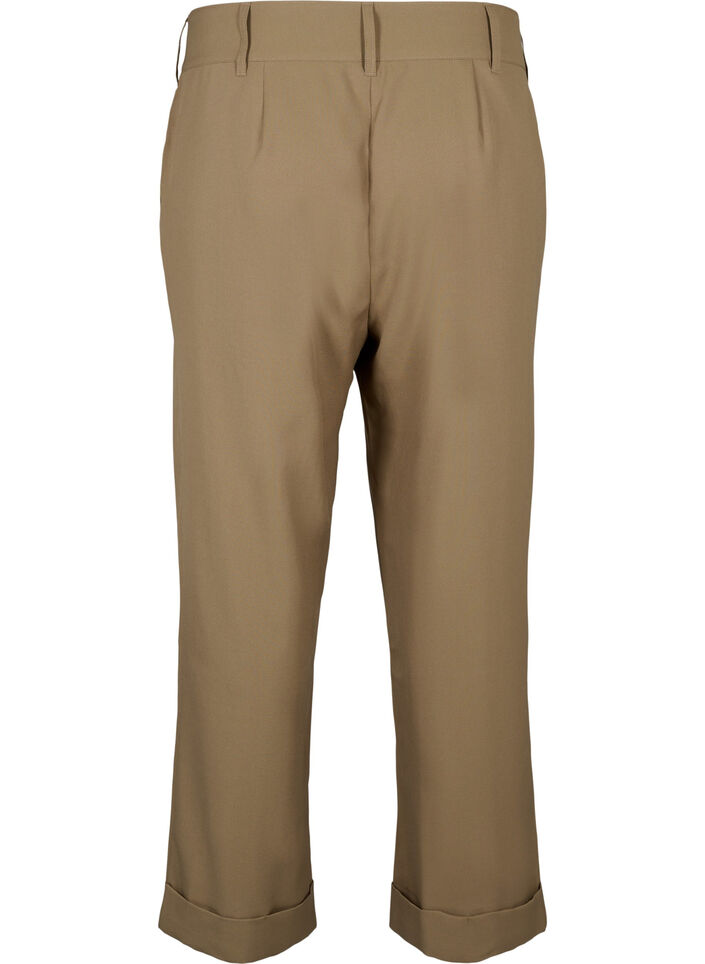 Podwijane spodnie z wysokim stanem, Petrified Oak, Packshot image number 1