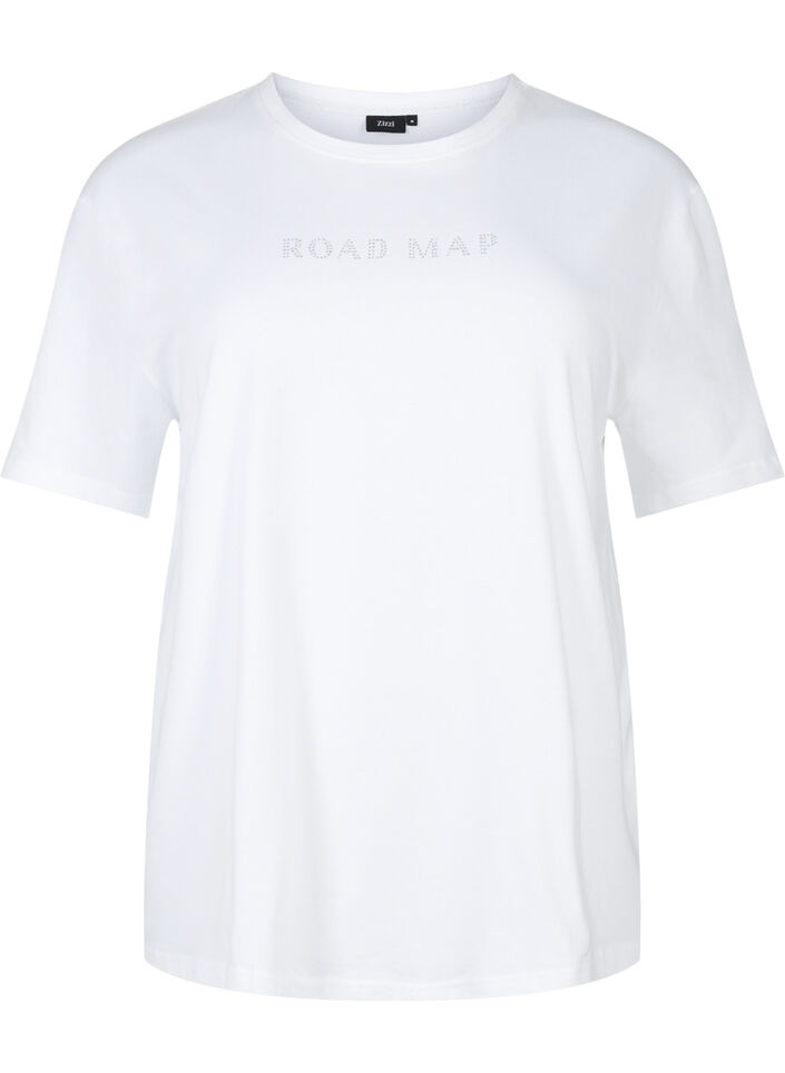 T-shirt z bawelny organicznej, White, Packshot image number 0