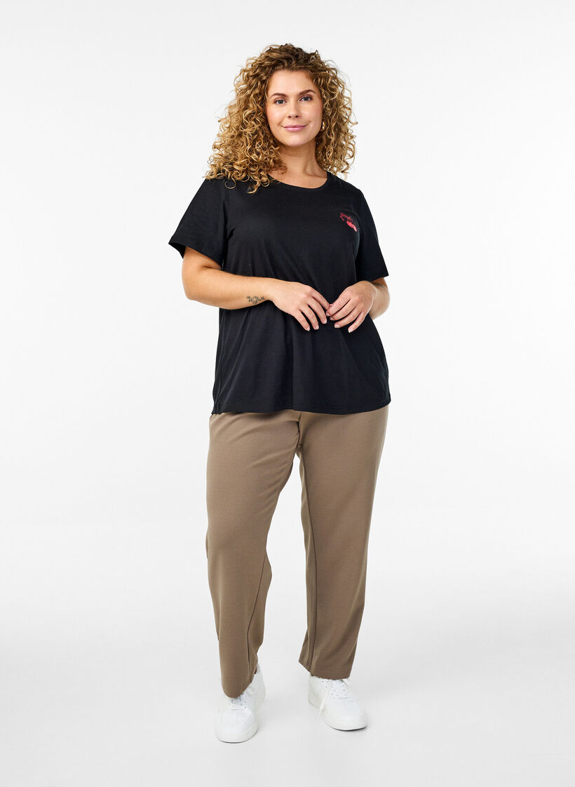 FLASH - T-shirt z nadrukiem, Czarne, Model image number 1